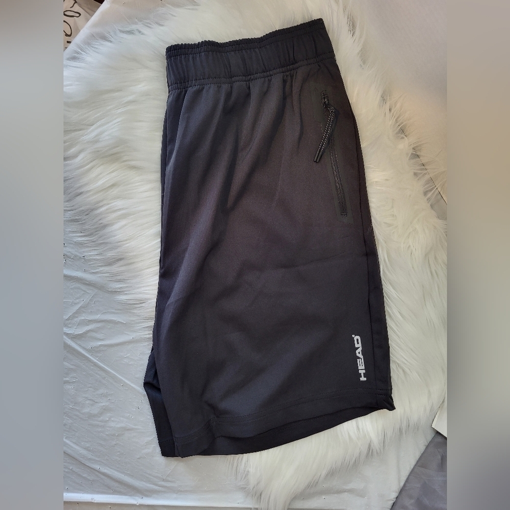 NEW- HEAD Men's Athletic Shorts in Black, Size Large